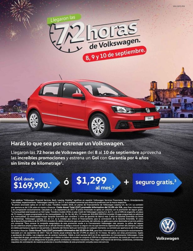 Volkswagen anuncia 72 horas de promociones en