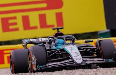 El británico George Rusell (Mercedes) en el circuito de Spa-Francorchamps, Bélgica. EFE/EPA/OLIVIER MATTHYS 01 280724