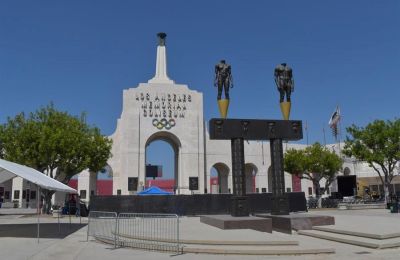 Fotografía de Los Angeles Memorial Coliseum este jueves, en Los Ángeles (CA, Estados Unidos). EFE/ Mónica Rubalcava 01 190824