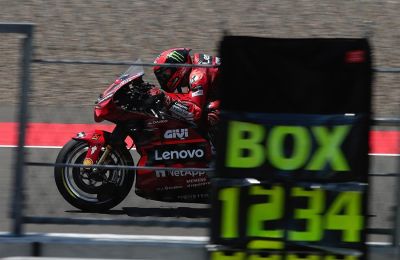 El italiano Francesco Bagnaia durante el Gran Premio de Indonesia. EFE/EPA/ADI WEDA 01 151023